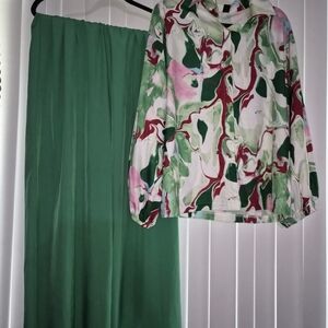 SHEIN Curve Green Blouse